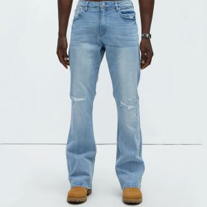 Dreamy Stacked Slim Flare Jeans - Light Blue Wash