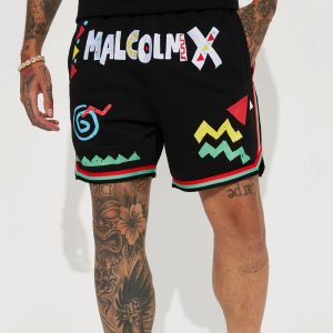Malcom X Art Shorts - Black