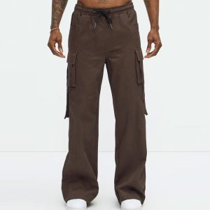 Relaxed Straight No More Waiting Cargo Pants - Dark Brown