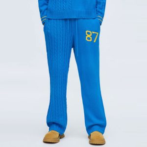 Preppy Life Sweater Knit Pant - Blue/combo