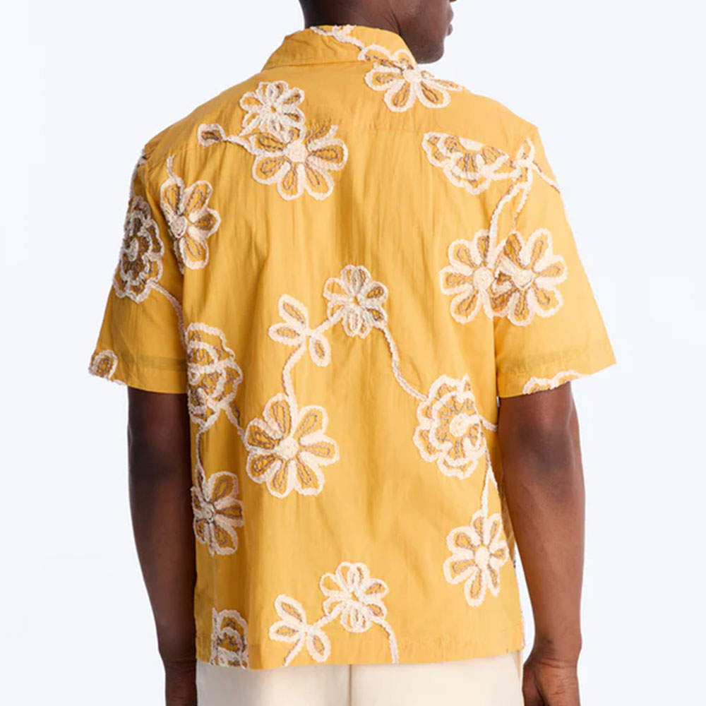 Paper Flore Short Sleeve Button Up Shirt - Mustard - Image 2