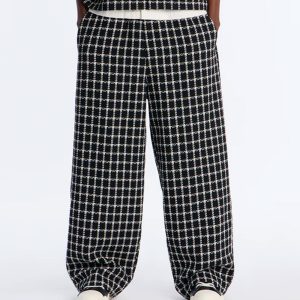 Baggy Theory Tweed Pant - Black
