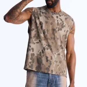 Cropped Muscle Tee - Grey