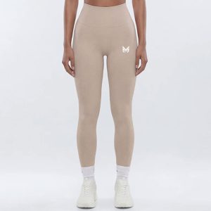 Contrast Texture Leggings - Black