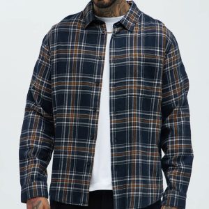 Mansen Flannel Shirt - Black/combo