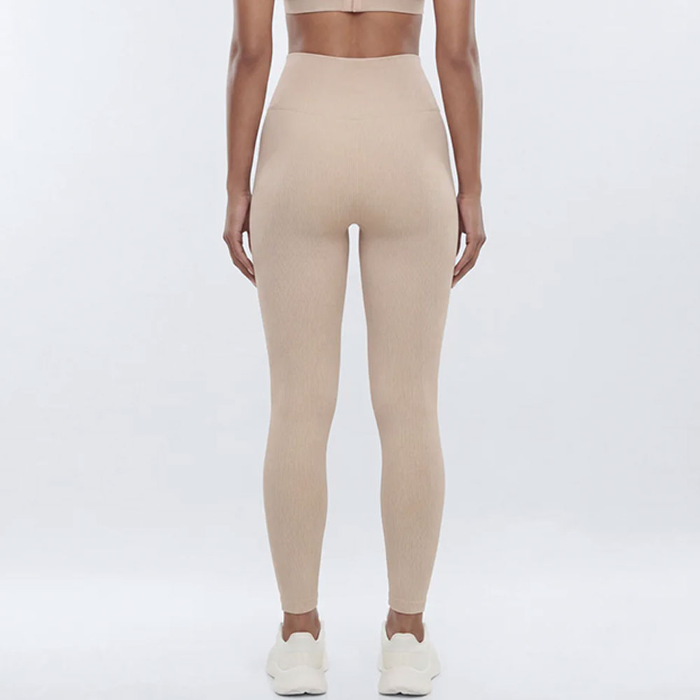 Contrast Texture Leggings - Black - Image 2