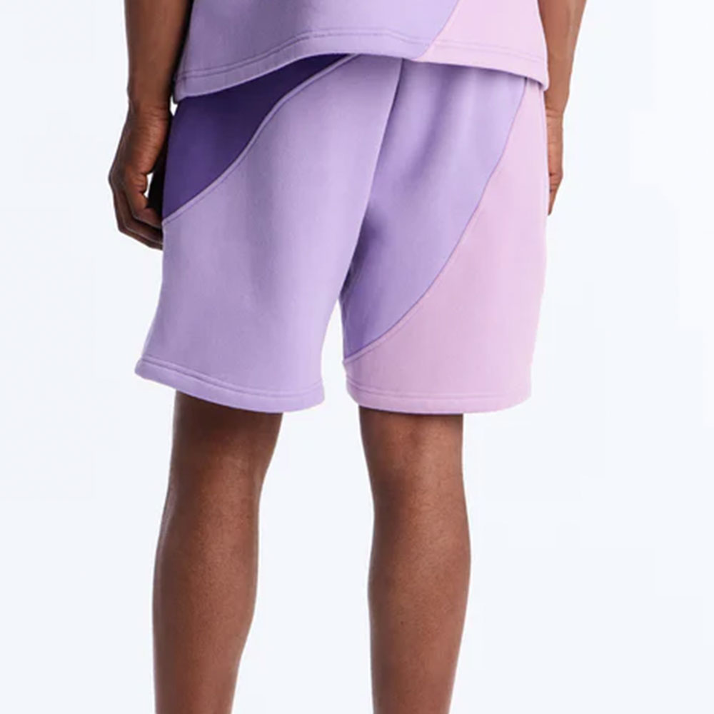 Neapolitan Paneled Relaxed Sweatshort - Purple/combo - Image 2
